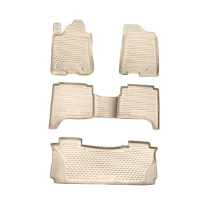 INFINITI QX56 Floor Mats - Omac - Rubber TPE 5 Pcs - Beige - 2004-2008